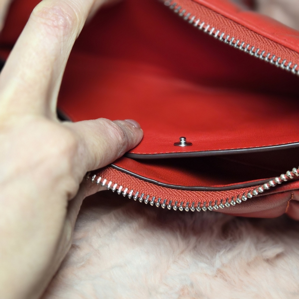 Coach Mira Red Quilted Leather Shoulder Bag NEW - Picture 15 of 16